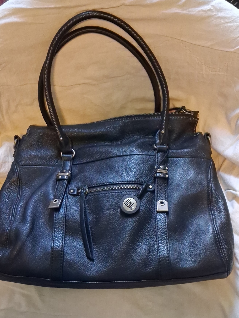Black Leather Bag By SAK